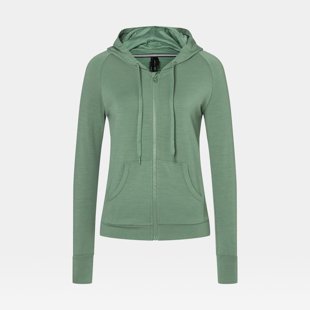 Essential Zip Hoodie Women Sea Spray