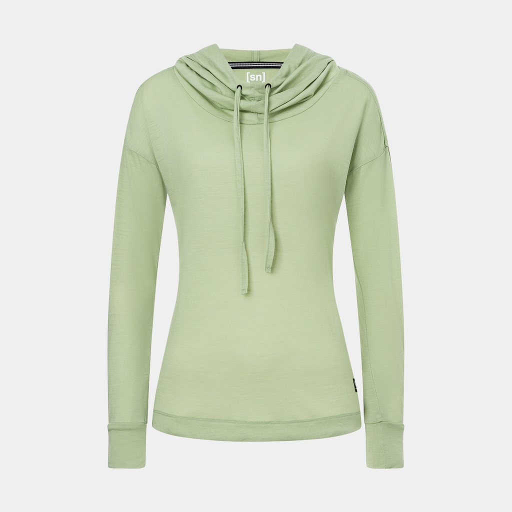 Funnel Hoodie Women Celadan Green