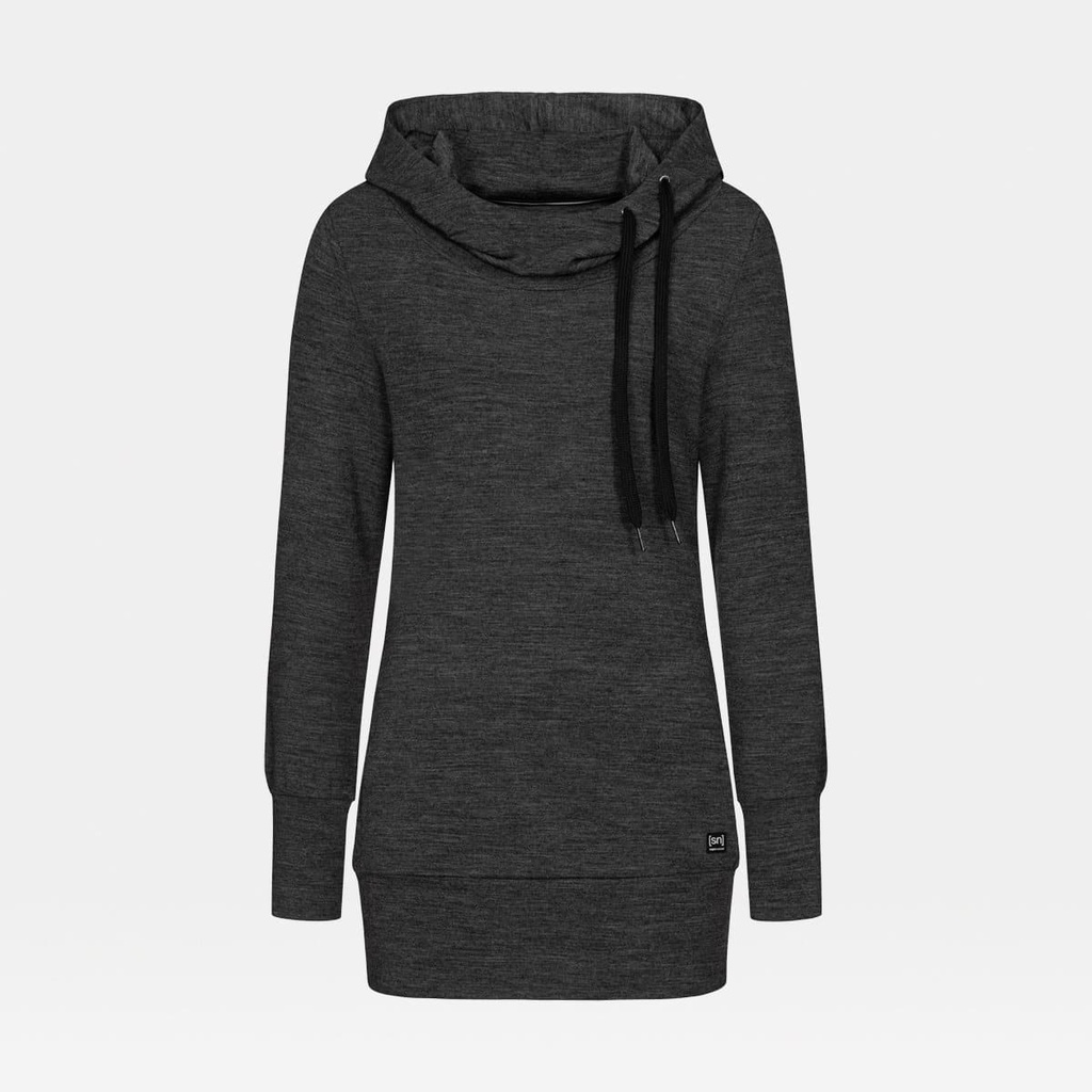 Essential Tunnel Hoodie Women Caviar Melange