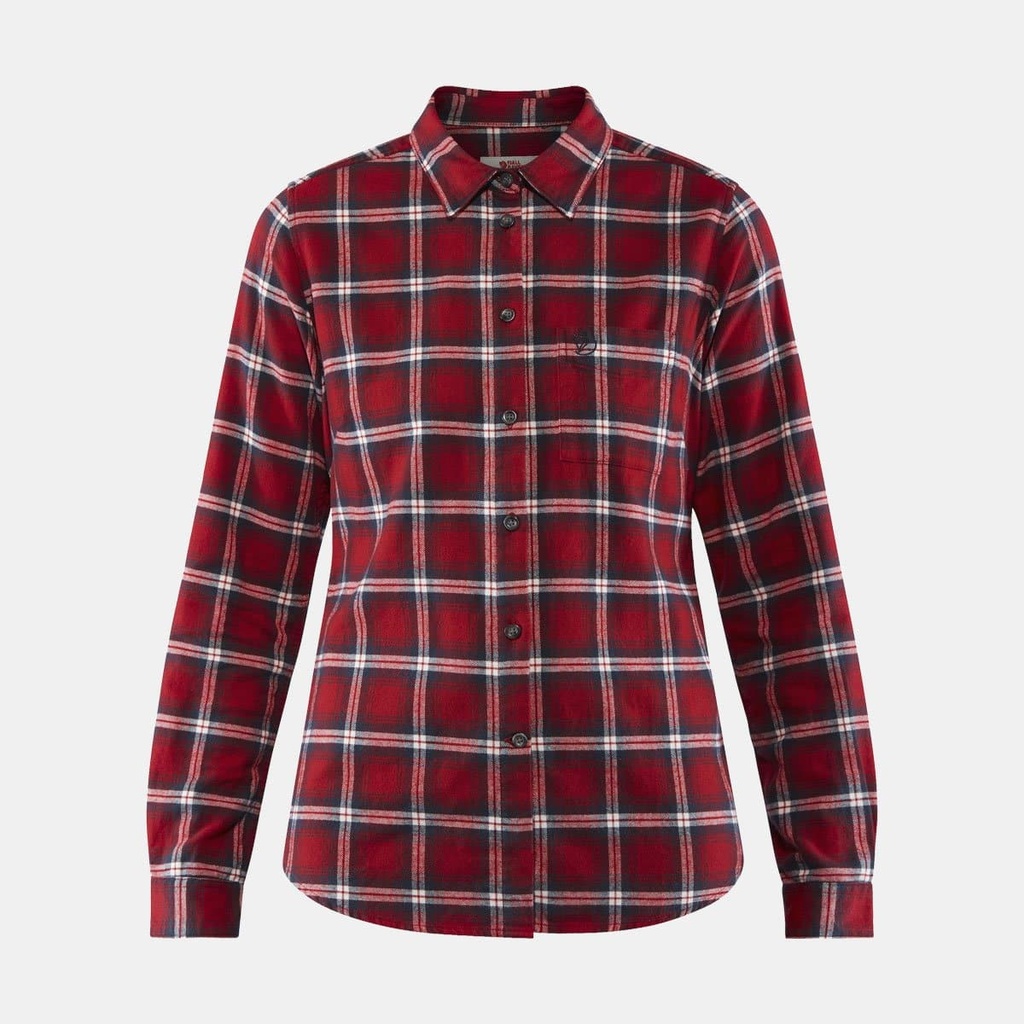 Övik Flannel Shirt Women Deep Red
