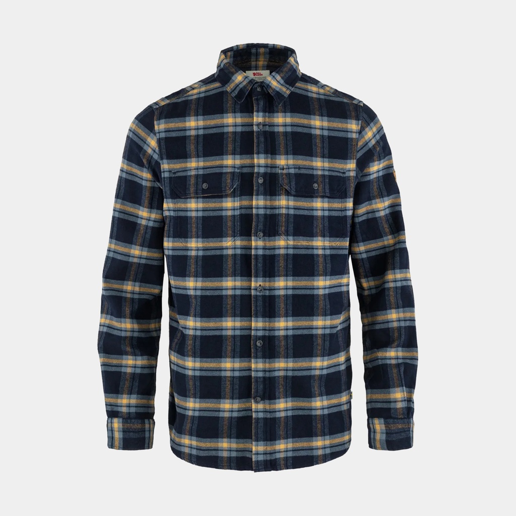 Övik Flannel Shirt Buckwheat Brown / Dark Navy