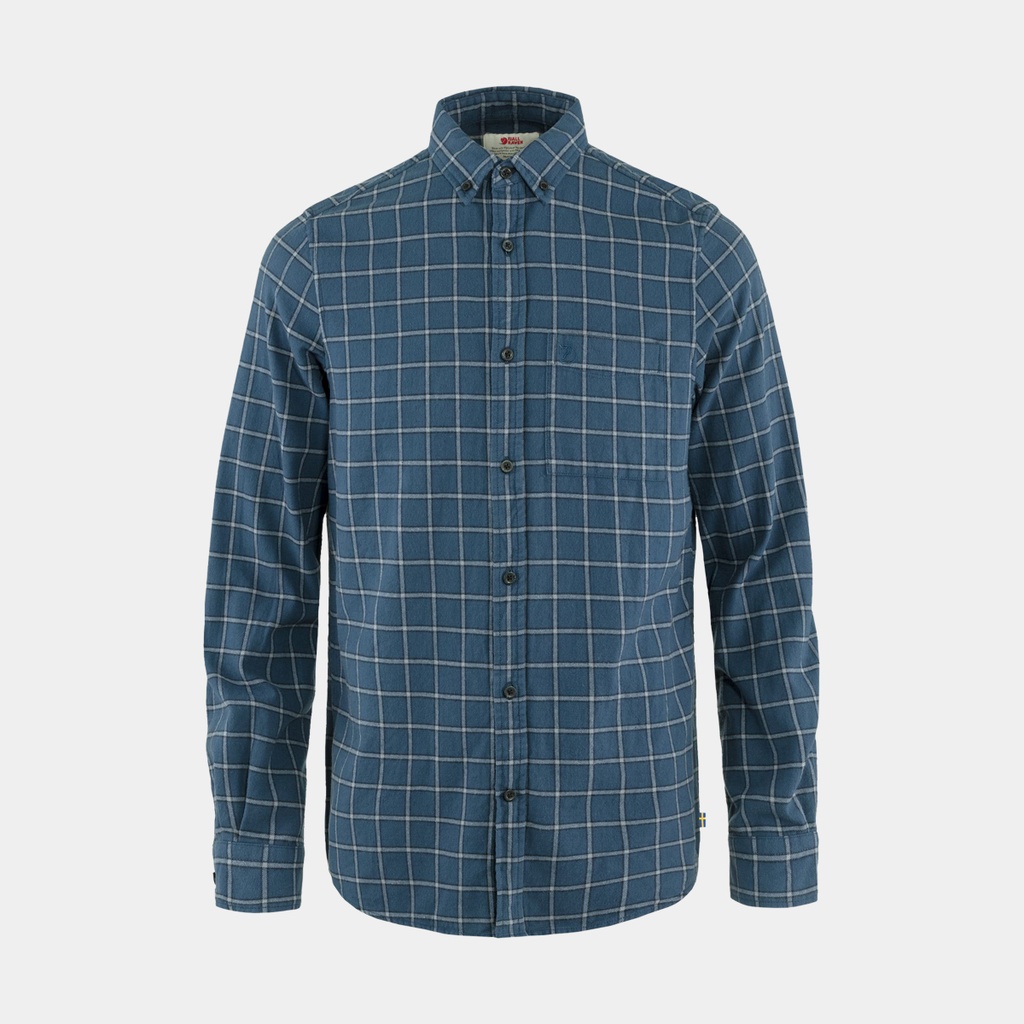 Övik Flannel Shirt Indigo Blue / Flint Grey