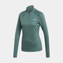 TraceRocker Half-Zip Long Sleeves Women Tech Emerald