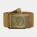 Canvas Brass Belt 4 cm Buckwheat Brown