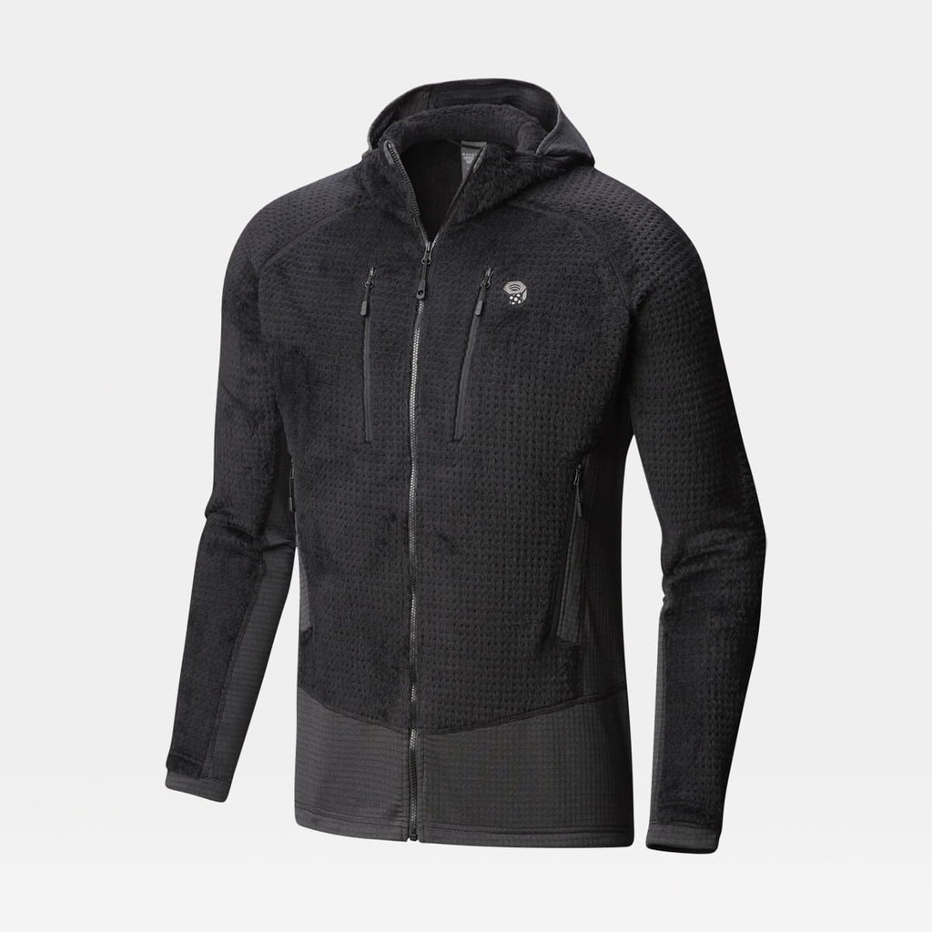 Monkey Man Grid Hooded Jacket Black