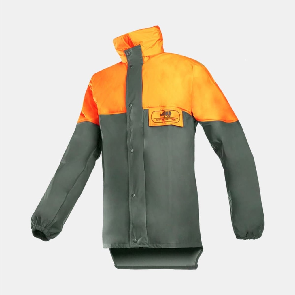 Veste de pluie Vert Kaki / Orange Fluo