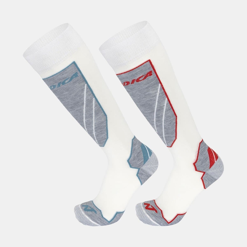 Cruise Socks (2 paires) White / Red+ White Giada