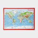 Monde - Carte postale en relief