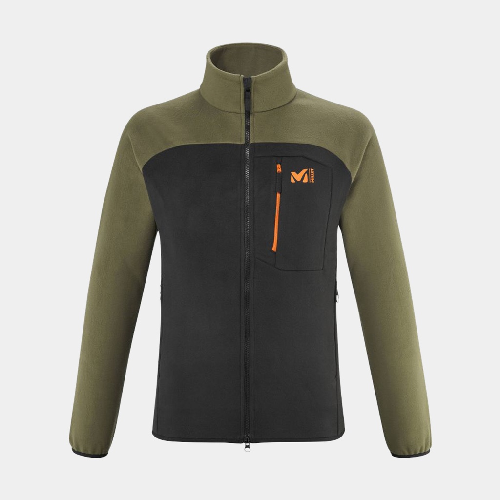 Abrasion Fleece Jacket Black / Ivy