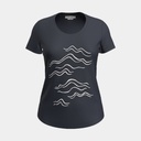Tech Lite II Short Sleeves Merino 150 Tee Mountain Strokes Women Midnight Navy