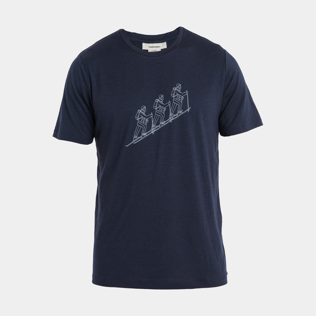 Tech Lite II Short Sleeves Merino 150 Tee Natural Ski Tour Midnight Navy