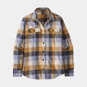 Long Sleeves Organic Cotton Midweight Fjord Flannel Shirt Women Guides: Dried Mango