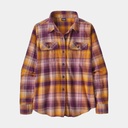 Long Sleeves Organic Cotton Midweight Fjord Flannel Shirt Women Sun Rays: Night Plum