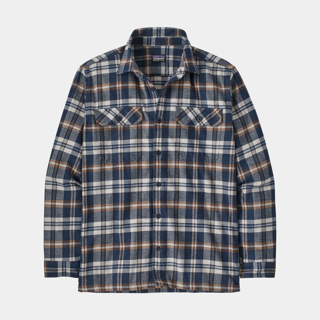 Long-Sleeved MW Fjord Flannel Shirt Fields: New Navy