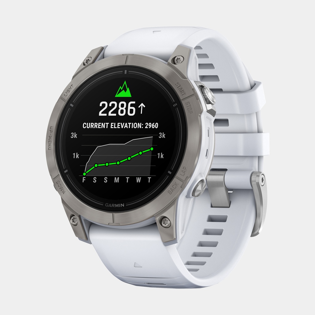 Epix Pro 2 Sapphire Titanium w/ Whitestone Band