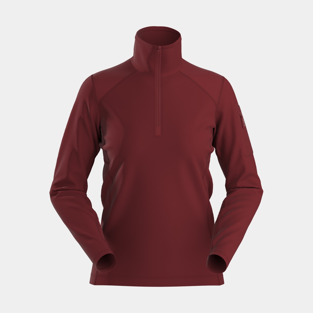 Rho Zip Neck Women Bordeaux