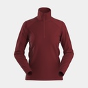 Rho Zip Neck Women Bordeaux
