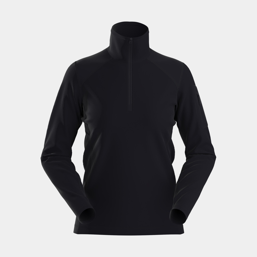 Rho Zip Neck Women Black