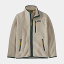 Retro Pile Jacket Kids Dark Natural w/Northern Green