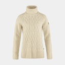 Övik Cable Knit Roller Neck Women Chalk White