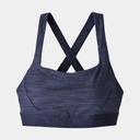Switchback Sports Bra Space Dye: Dolomite Blue w/Smolder Blue