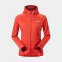 Heuberg Hoody Polartec Fleece Jacket Women Carmine