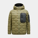 Helium Utility Down Hood Jacket Snap Green / Olive Extreme