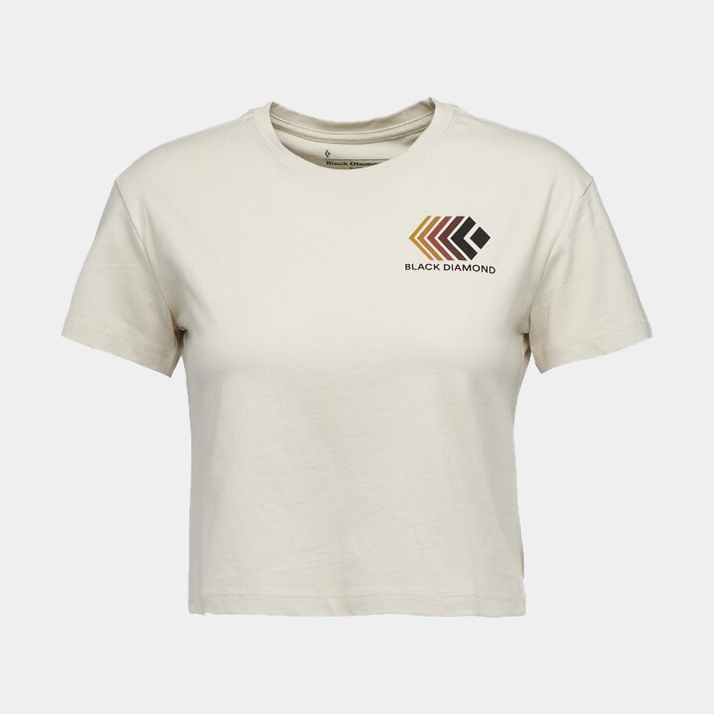 Faded Crop Short Sleeves Tee Women Off White