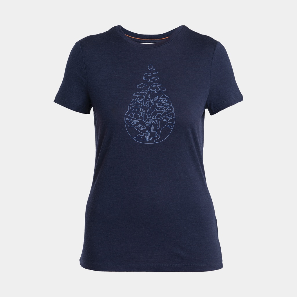 Tech Lite III Short Sleeves Tee 150 Women Hike Path Midnight Navy