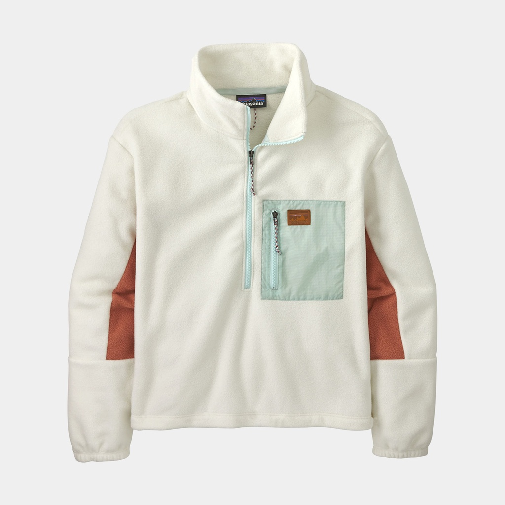 Microdini 1/2 Zip Pullover Women Birch White