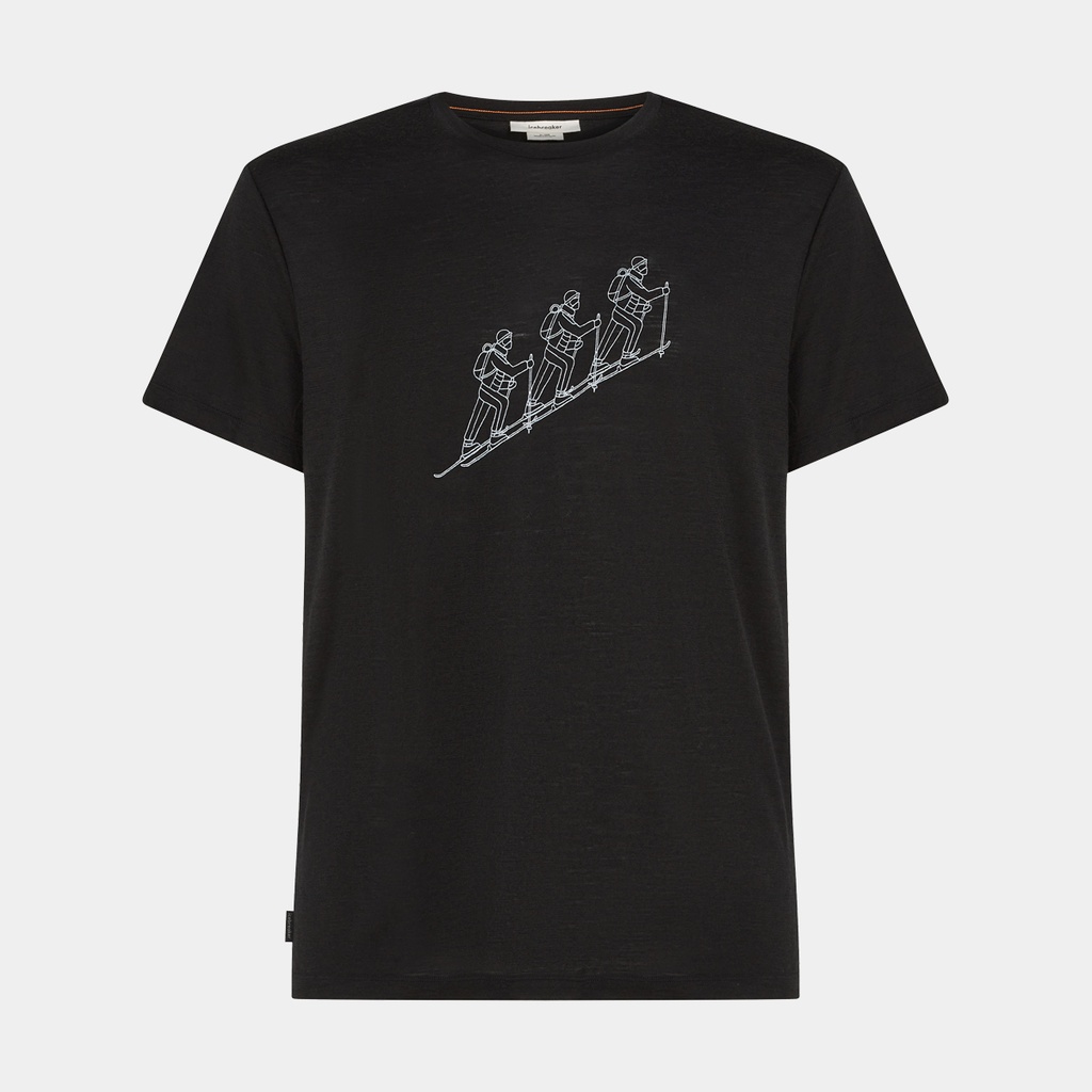 Tech Lite Short Sleeves 150 Tee Natural Ski Tour Black