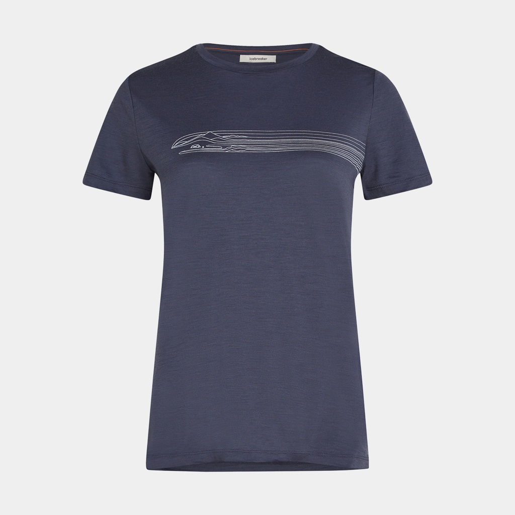 Tech Lite II Short Sleeves 150 Tee Camping Lines Women Graphite