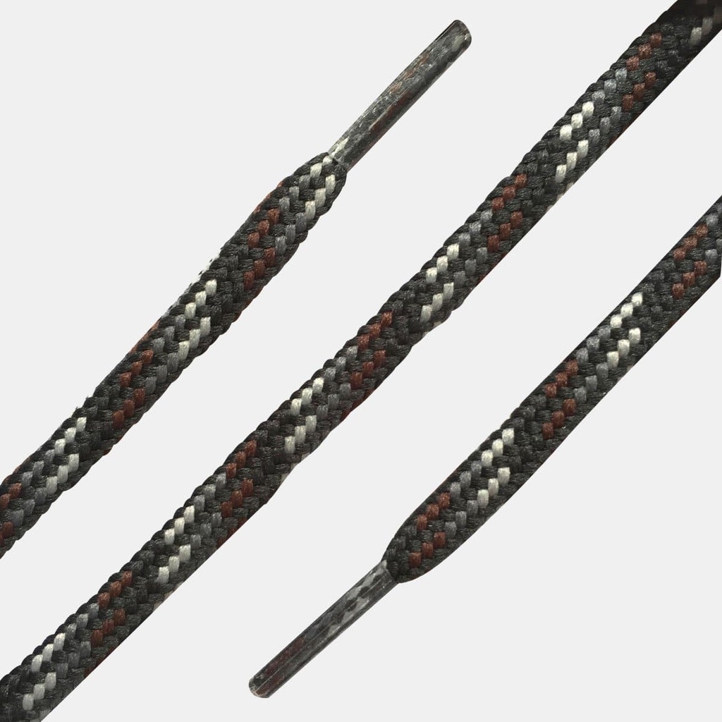 Lacets demi-ronds Noir / Brun / Gris