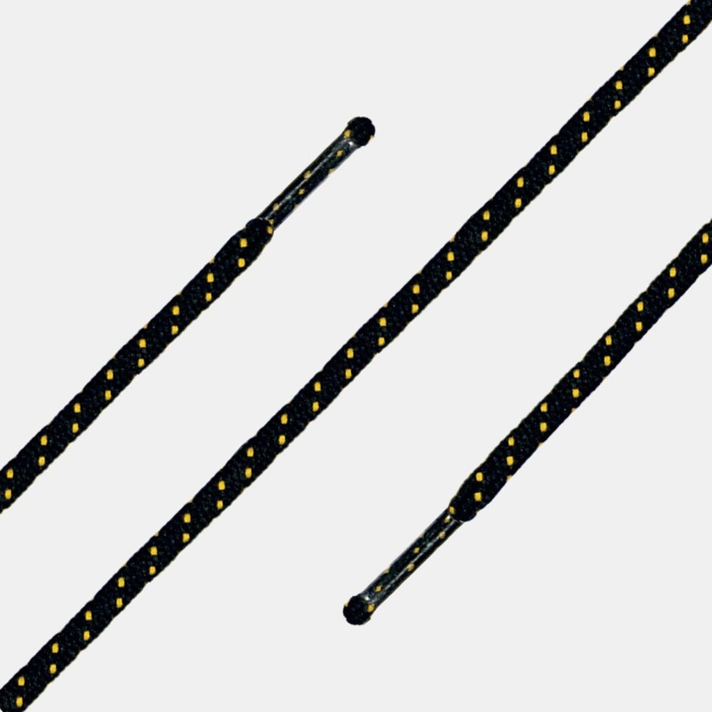 Lacets ronds Noir / Jaune