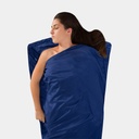 Silk Cotton Liner Hood Sheet Bag Cotton Mummy Blue
