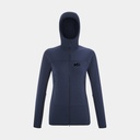 Fusion Grid Hoodie Women Saphir